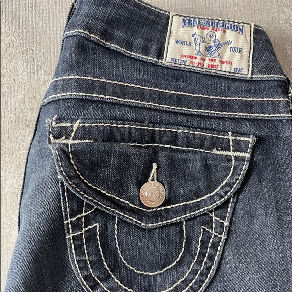 WOMENS TRUE RELIGION HIGH RISE BOOT JEANS - Picture 4 of 5